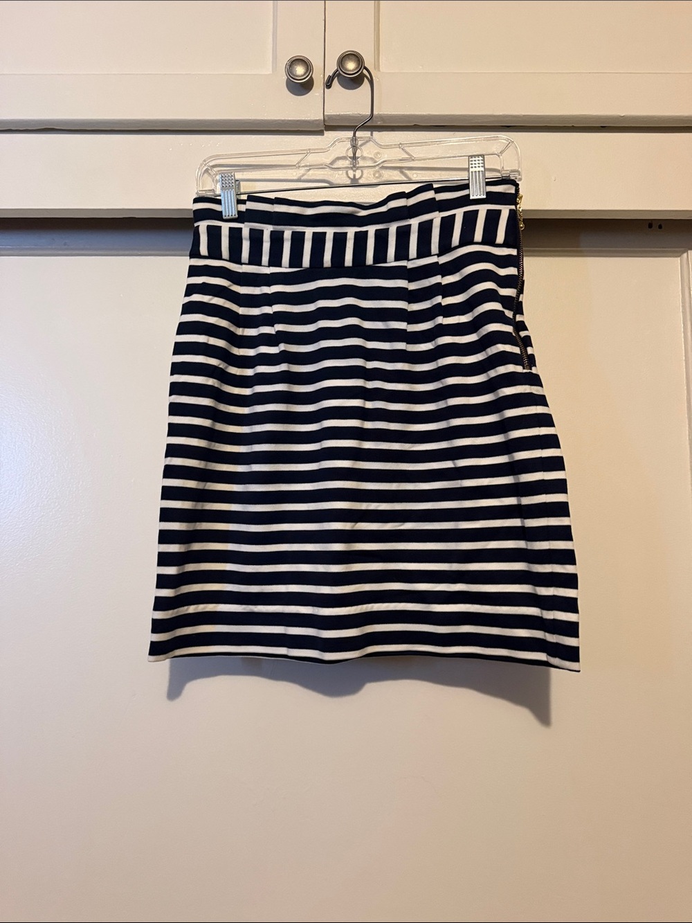 kate spade Navy and White Striped Mini Skirt